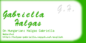 gabriella halgas business card